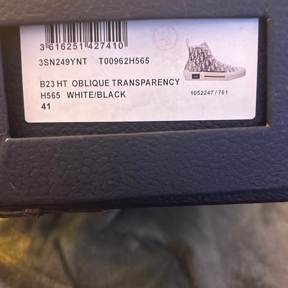 Men’s DiorB-23 hi top oblique canvas sneaker, size 41 - Picture 8 of 11